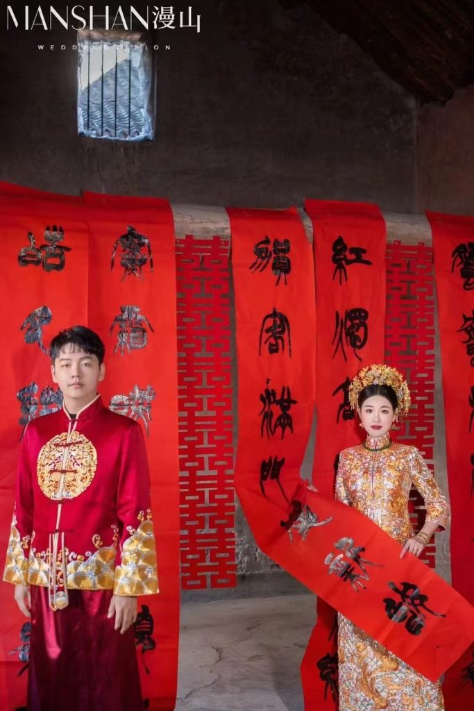 西式婚礼中式出门,