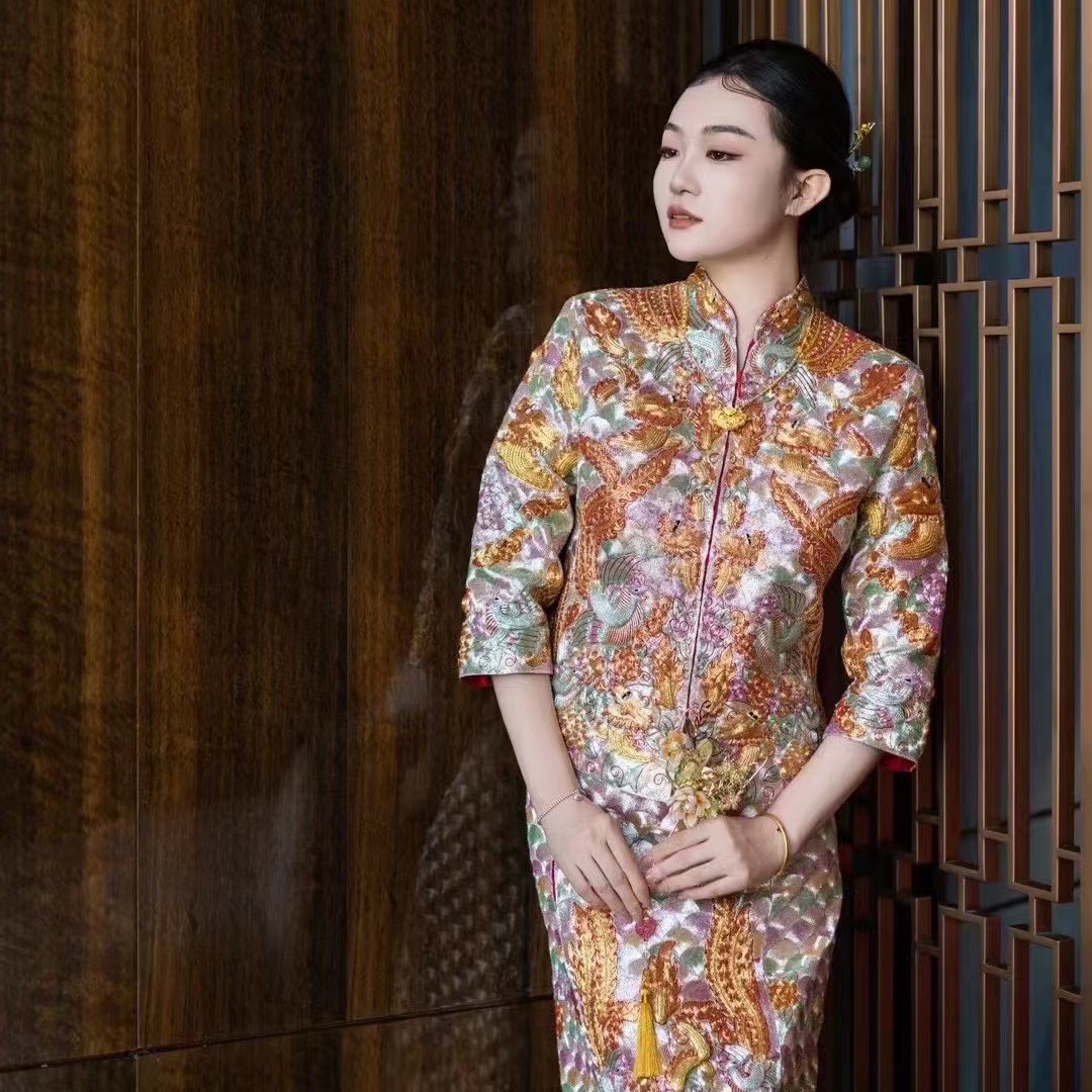 孕妇可穿龙凤褂 宽松版型孕期中式婚服